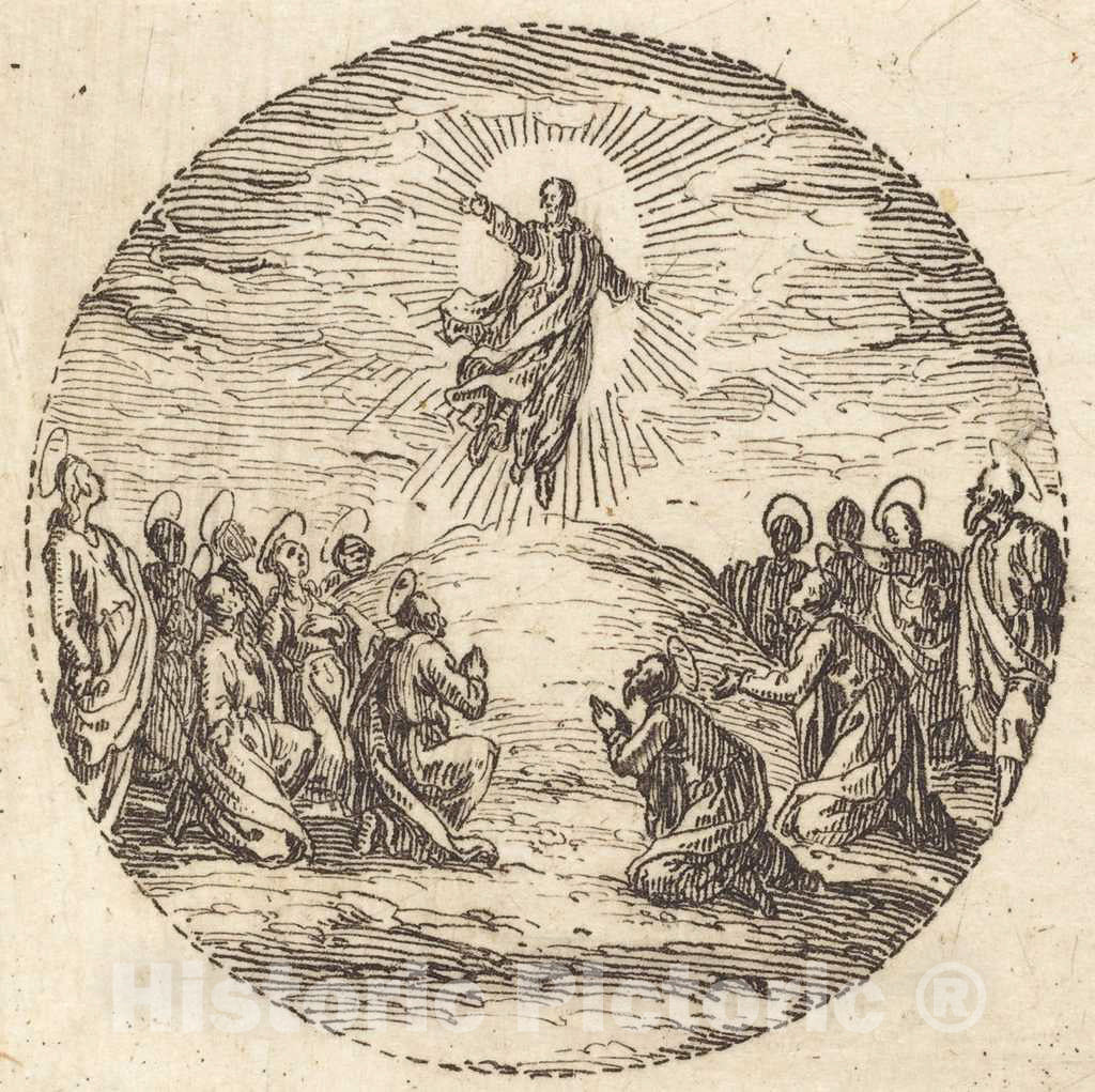 Art Print : Jacques Callot, The Ascension, c. 1631 - Vintage Wall Art