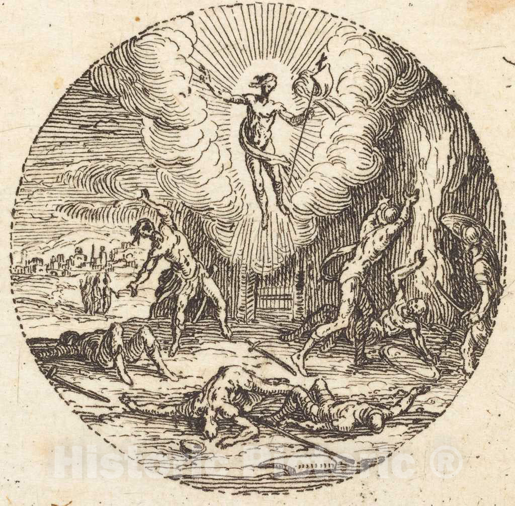 Art Print : Jacques Callot, The Resurrection, c. 1631 - Vintage Wall Art