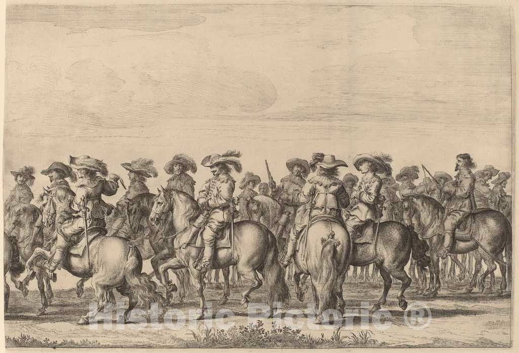 Art Print : Pieter Nolpe, Entry of Marie de Medici into Amsterdam [Plate 4 of 6], 1639 - Vintage Wall Art