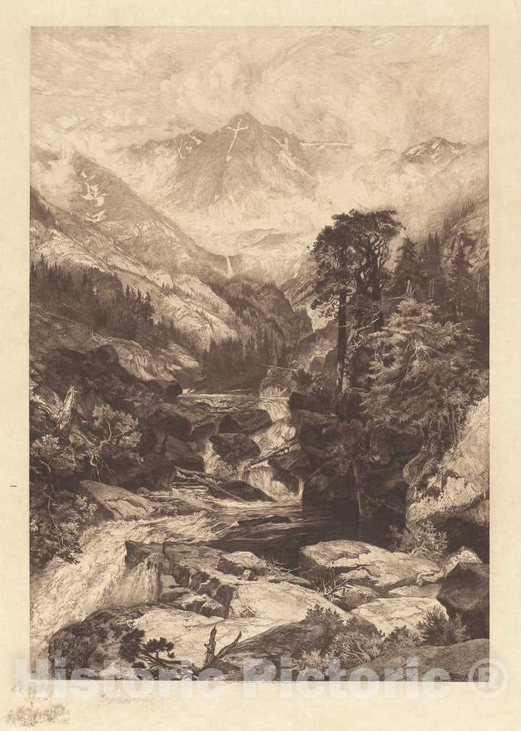 Art Print : Thomas Moran, Mountain of The Holy Cross, Colorado, 1888 - Vintage Wall Art