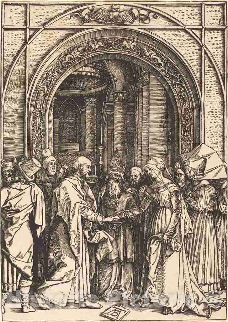 Art Print : Albrecht DÃ¼rer, The Betrothal of The Virgin, c.1505 - Vintage Wall Art