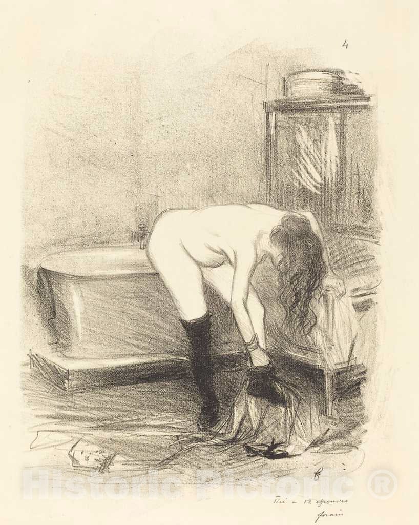 Art Print : Louis Forain, The Bath (Vertical Plate), c. 1896 - Vintage Wall Art