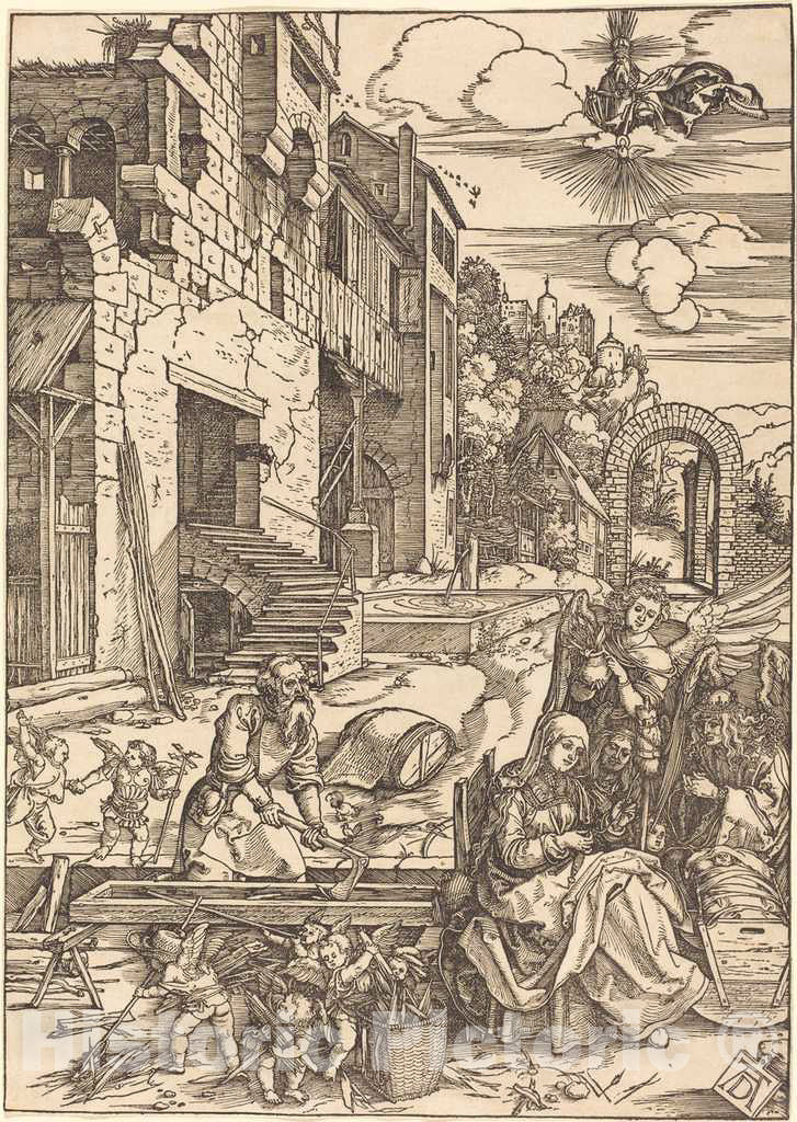 Art Print : Albrecht DÃ¼rer, Sojourn of The Holy Family in Egypt, c. 1504 - Vintage Wall Art