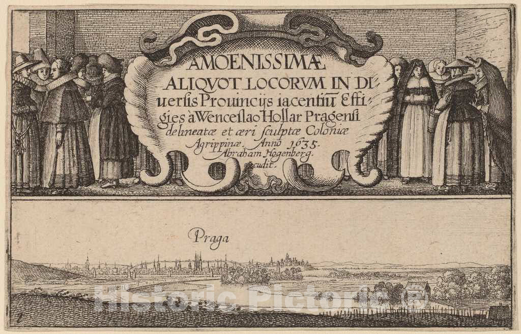 Art Print : Wenceslaus Hollar, Title Page, 1635 - Vintage Wall Art