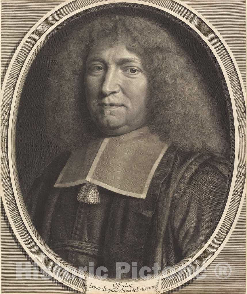 Art Print : Robert Nanteuil, Chancellor Bouchert, 1676 - Vintage Wall Art