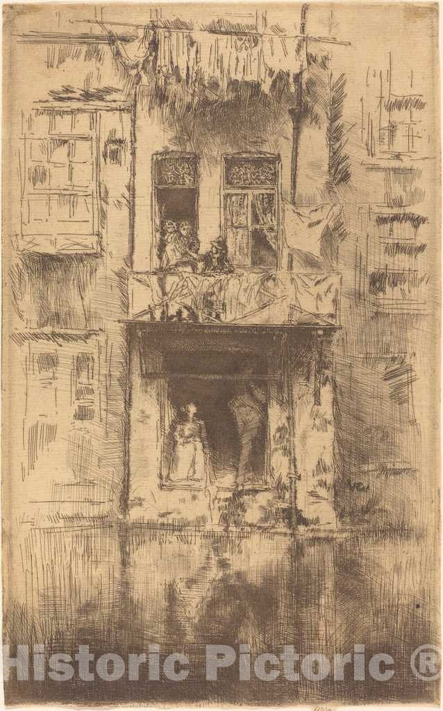 Art Print : James McNeill Whistler, Balcony, Amsterdam, 1889 - Vintage Wall Art