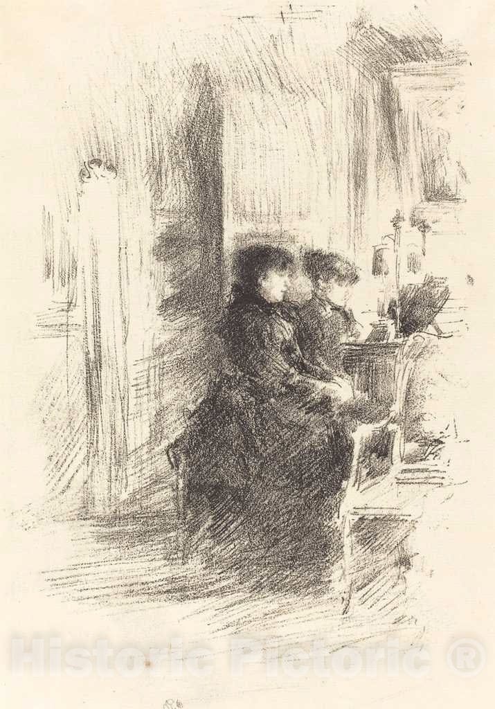 Art Print : James McNeill Whistler, The Duet, 1894 - Vintage Wall Art