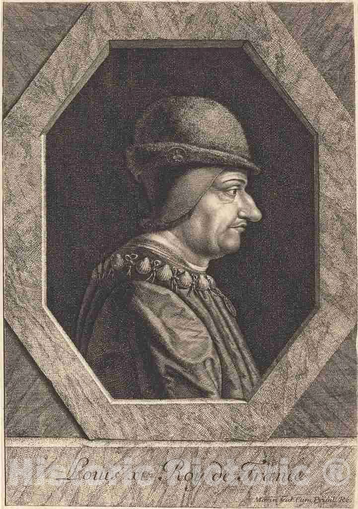 Art Print : Jean Morin, Louis XI - Vintage Wall Art