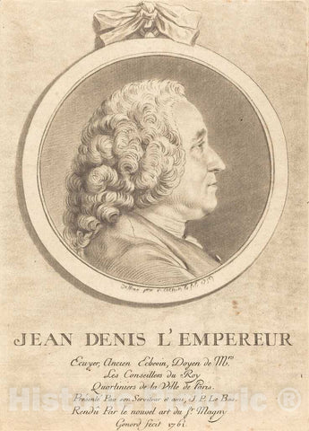 Art Print : Gonord After Cochin II, Jean Denis L'Empereur, 1761 - Vintage Wall Art
