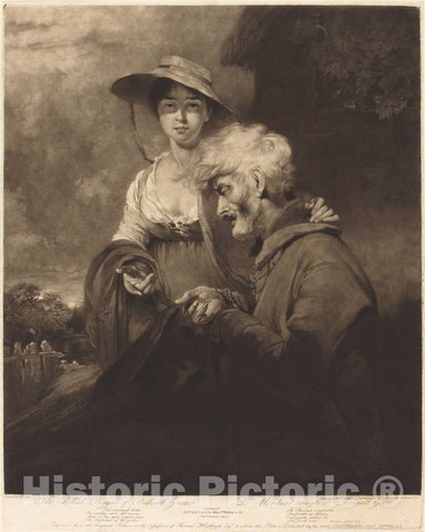 Art Print : Ward After Owen, The Blind Beggar of Bednall Green, 1804 - Vintage Wall Art