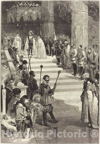 Art Print : Auguste LepÃ¨re, Le Couronnement de l'Empereur Alexandre III de Russie (27 Mai), 1883 - Vintage Wall Art