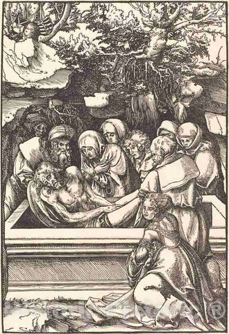 Art Print : Lucas Cranach The Elder, The Entombment, in or Before 1509 - Vintage Wall Art