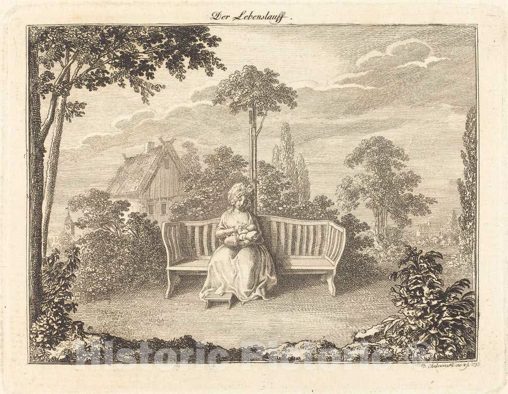 Art Print : Daniel Nikolaus Chodowiecki, Infancy, 1793 - Vintage Wall Art