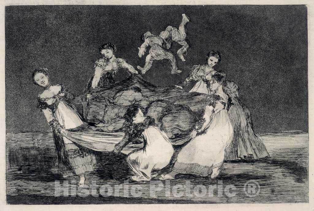 Art Print : Francisco de Goya, Disparate femenino (Feminine Folly), in or After 1816 - Vintage Wall Art