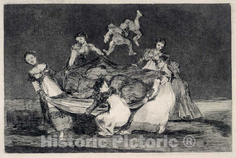 Art Print : Francisco de Goya, Disparate femenino (Feminine Folly), in or After 1816 - Vintage Wall Art