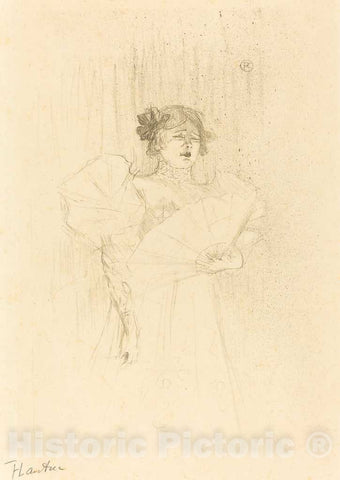 Art Print : Henri de Toulouse-Lautrec, Luce Myres Full Face (Luce MyrÃ¨s, de face), 1895 - Vintage Wall Art