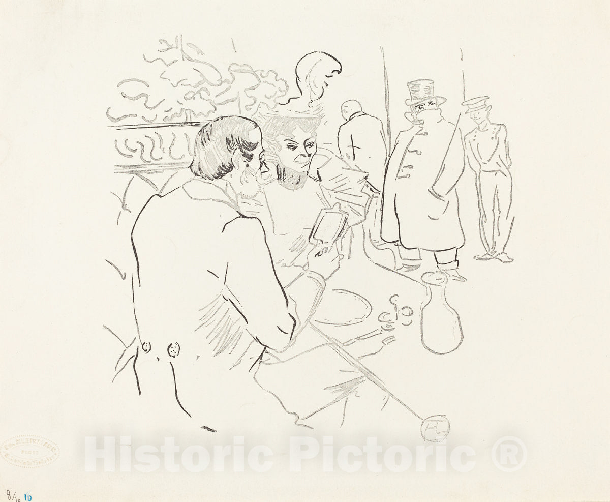 Art Print : Henri de Toulouse-Lautrec, Snobism, 1895 - Vintage Wall Art