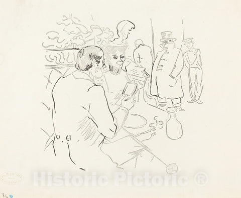 Art Print : Henri de Toulouse-Lautrec, Snobism, 1895 - Vintage Wall Art