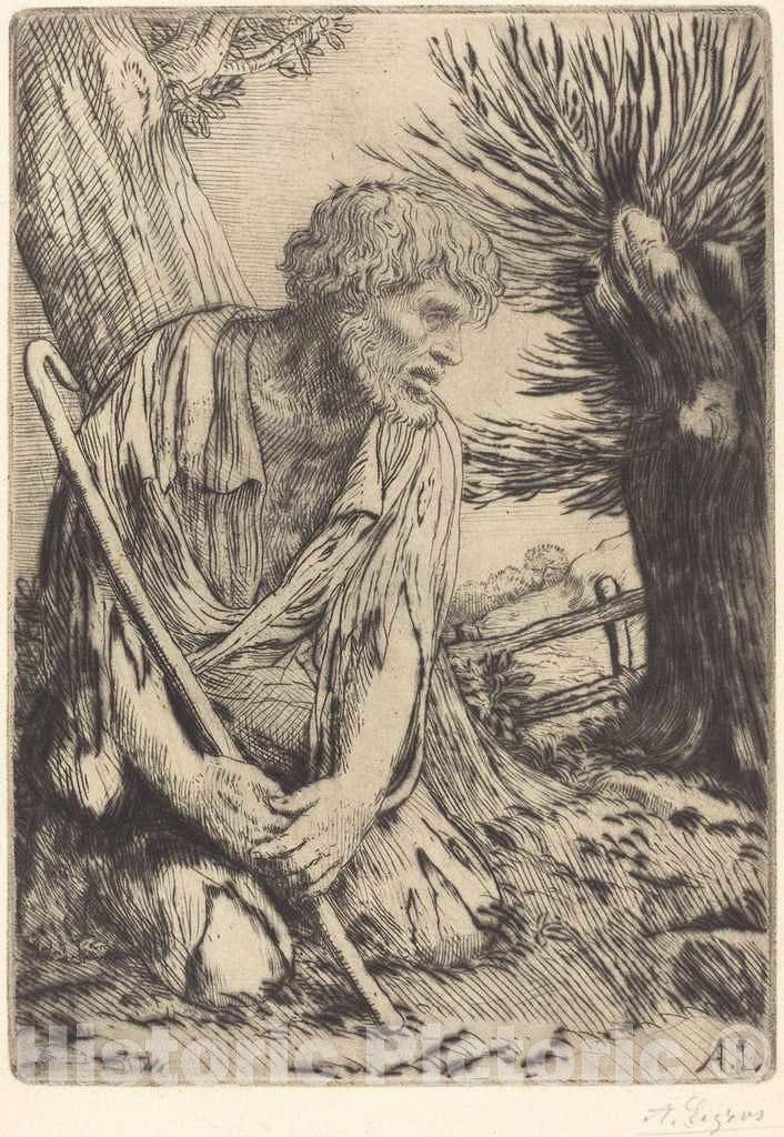 Art Print : Alphonse Legros, The Prodigal Son, 3rd Plate (L'enfant prodigue) - Vintage Wall Art