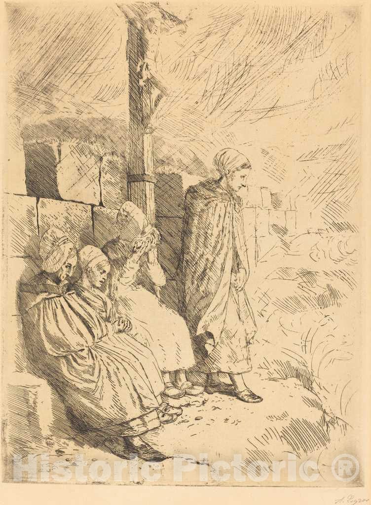 Art Print : Alphonse Legros, Fishermen's Wives (Femmes de pecheurs) - Vintage Wall Art