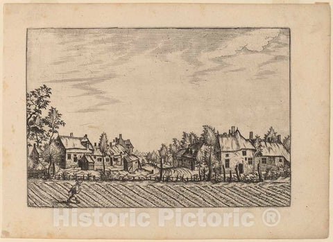 Art Print : Doetechum, Farms, in or Before 1676 - Vintage Wall Art
