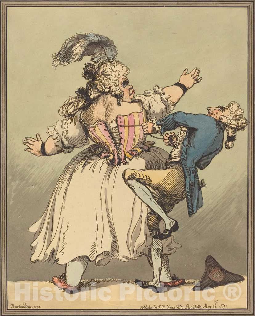 Art Print : Rowlandson, A Little Tighter, 1791 - Vintage Wall Art