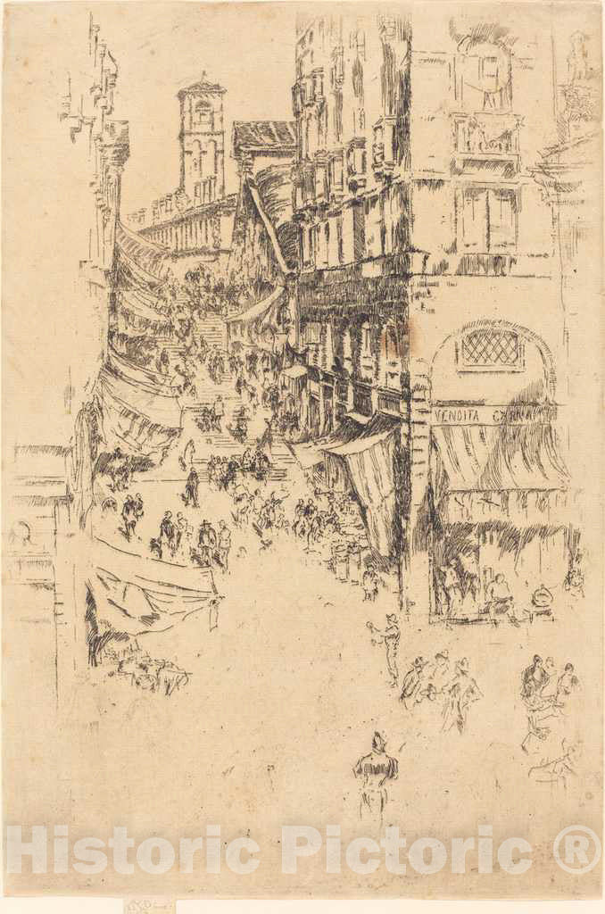 Art Print : James McNeill Whistler, The Rialto, 1880 - Vintage Wall Art