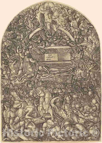 Art Print : Jean Duvet, A Star Falls and Makes Hell to Open, c.1551 - Vintage Wall Art