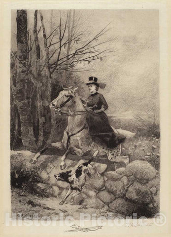 Art Print : William Henry Shelton, After The Hounds, 1886 - Vintage Wall Art