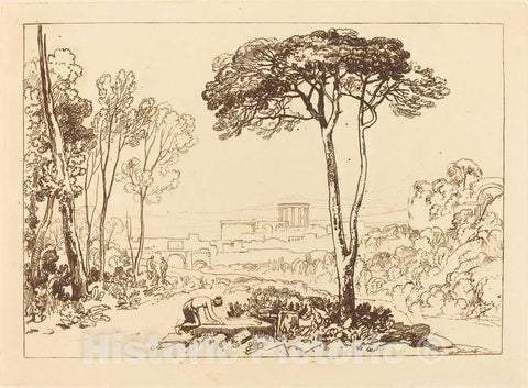 Art Print : Joseph Mallord William Turner, Scene in The Campagna, 1812 - Vintage Wall Art