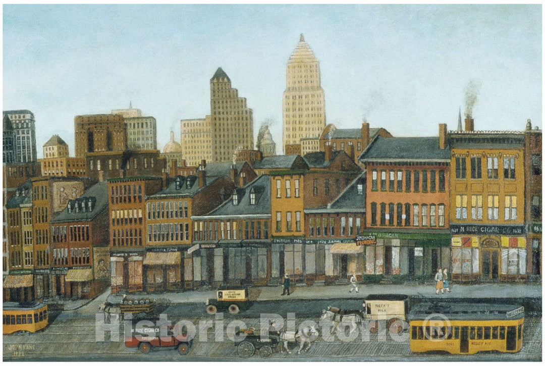 Art Print : John Kane - from My Studio Window : Vintage Wall Art