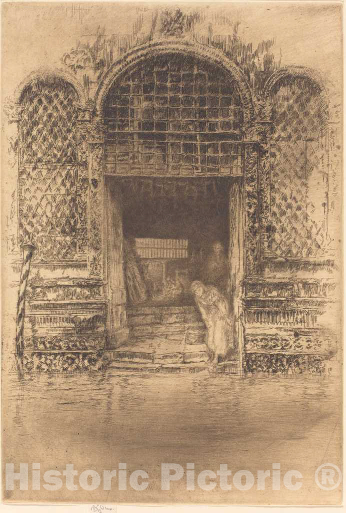 Art Print : James McNeill Whistler, The Doorway, 1880 - Vintage Wall Art