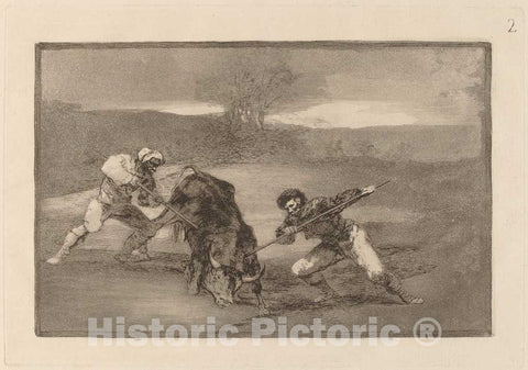 Art Print : Francisco de Goya, Otro modo de cazar a Pie (Another Way of Hunting on Foot), in or Before 1816 - Vintage Wall Art