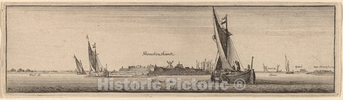 Art Print : Wenceslaus Hollar, View of Shenckenschantz, 1647 - Vintage Wall Art