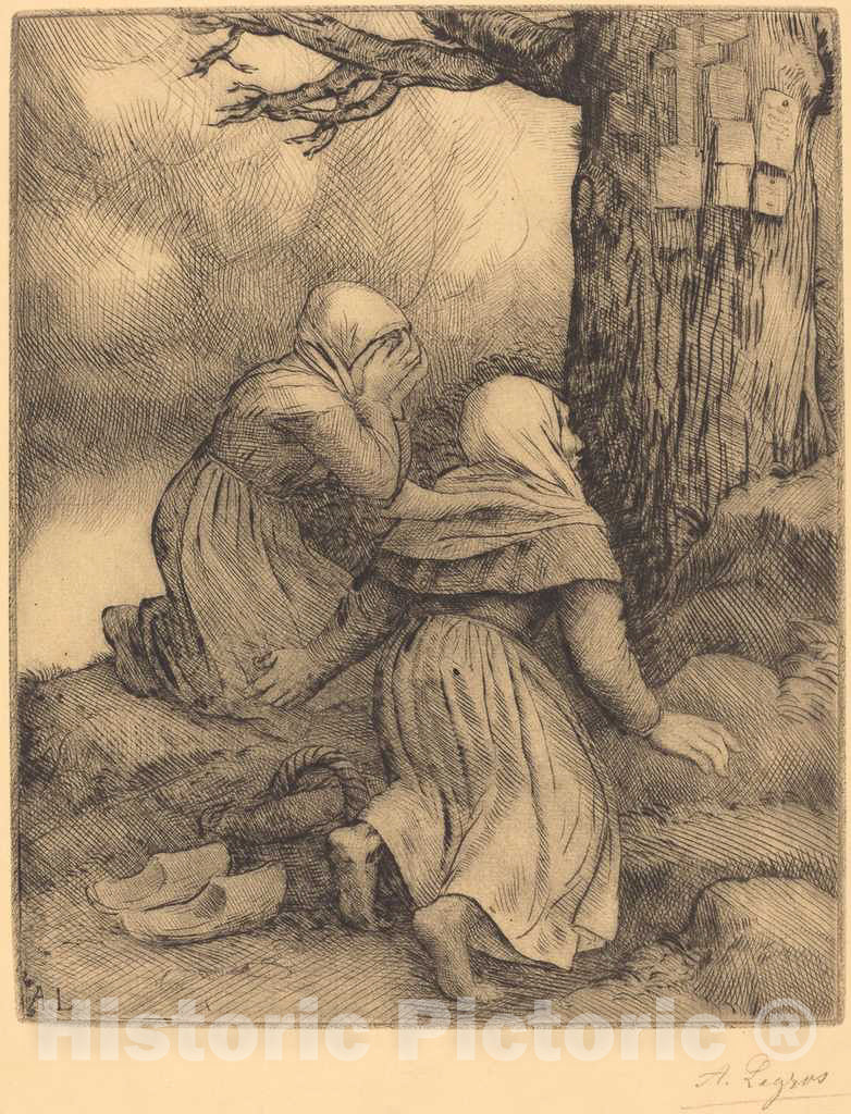 Art Print : Alphonse Legros, The Tree of Salvation (L'arbe de Salut) - Vintage Wall Art