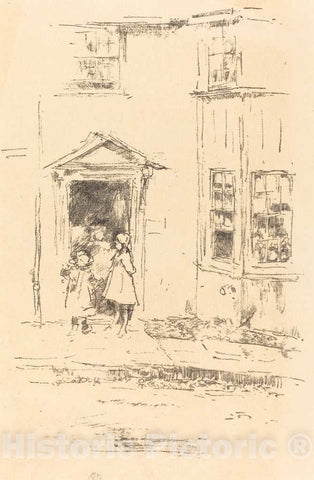 Art Print : James McNeill Whistler, The Little Doorway, Lyme Regis, 1895 - Vintage Wall Art