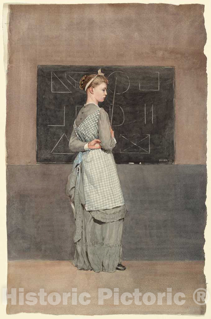 Art Print : Winslow Homer, Blackboard, 1877 - Vintage Wall Art