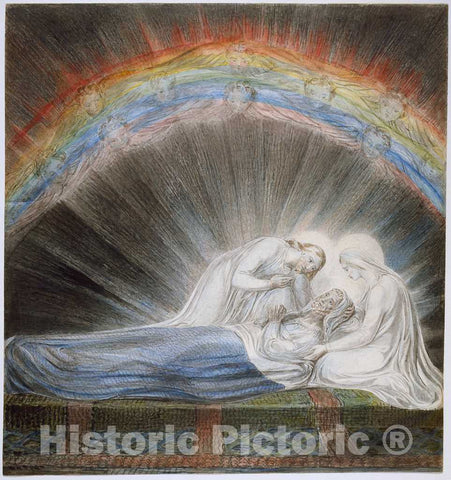 Art Print : William Blake, The Death of Saint Joseph, 1803 - Vintage Wall Art