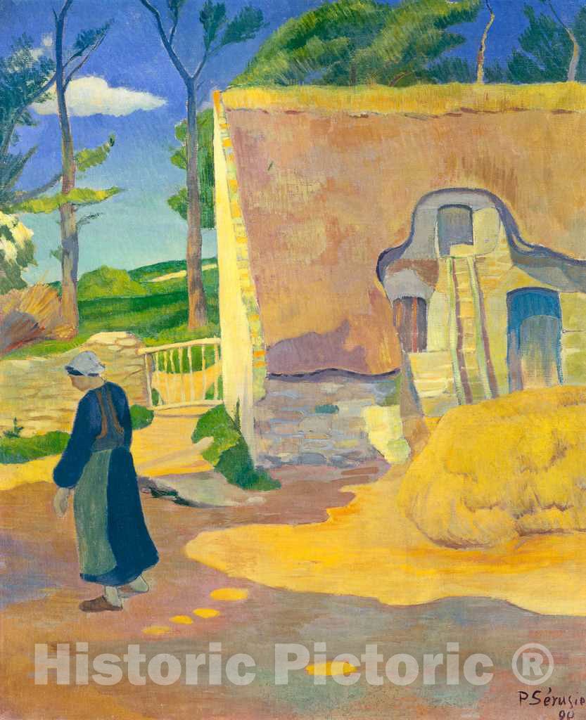 Art Print : Paul SÃ©rusier, Farmhouse at Le Pouldu, 1890 - Vintage Wall Art