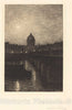 Art Print : Maxime Lalanne, Pont des Arts, 1868 - Vintage Wall Art