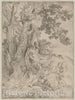 Art Print : Pietro Testa, Saint Jerome, c.1633 - Vintage Wall Art
