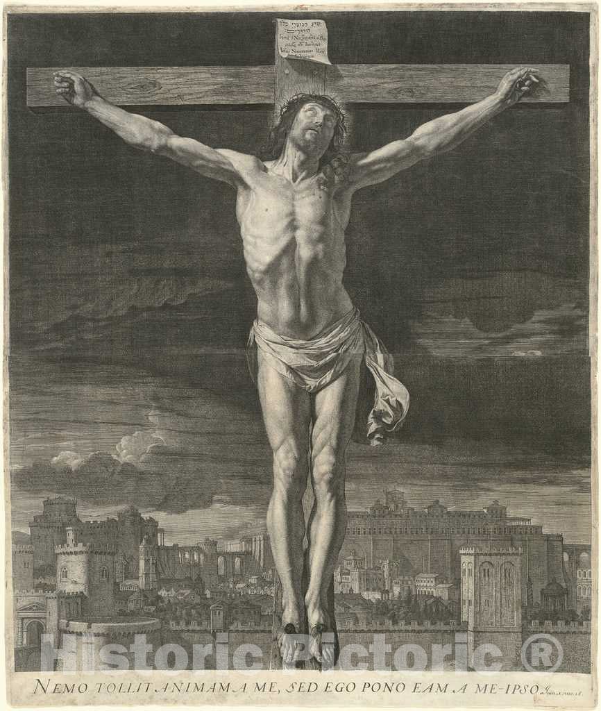 Art Print : Morin, After Champaigne, Christ Dying on The Cross, c. 1650 - Vintage Wall Art