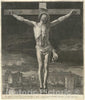 Art Print : Morin, After Champaigne, Christ Dying on The Cross, c. 1650 - Vintage Wall Art