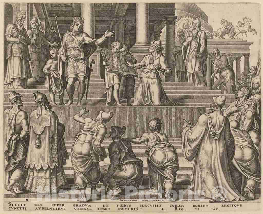 Art Print : Philip Galle, Story of Josiah, 1569 - Vintage Wall Art