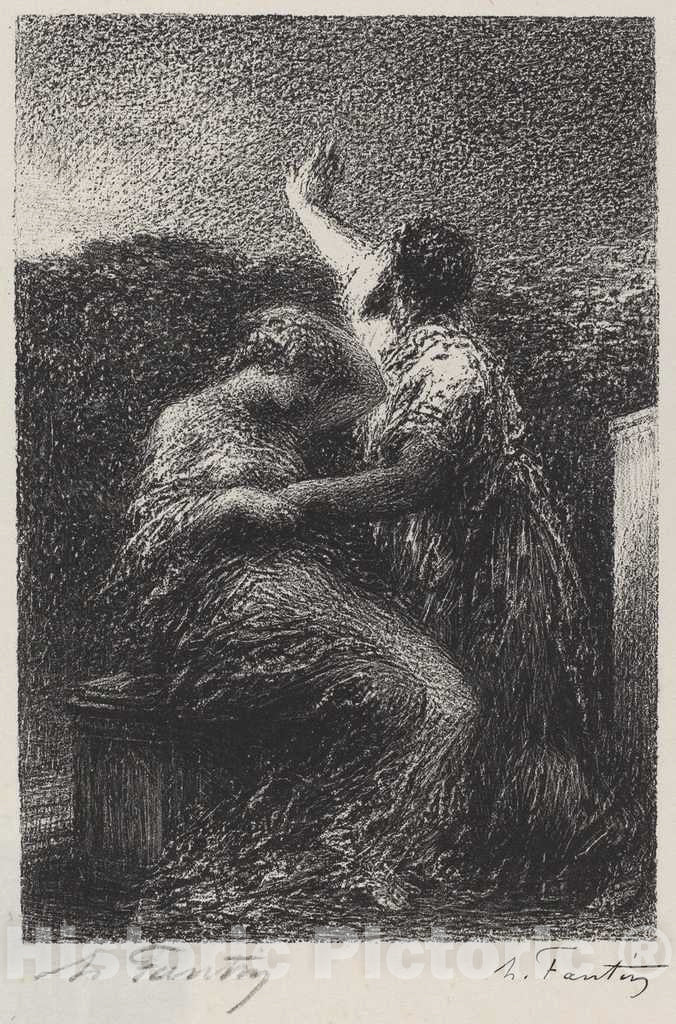 Art Print : Henri Fantin-Latour, Le Mage Balthazar et Fatime - Vintage Wall Art