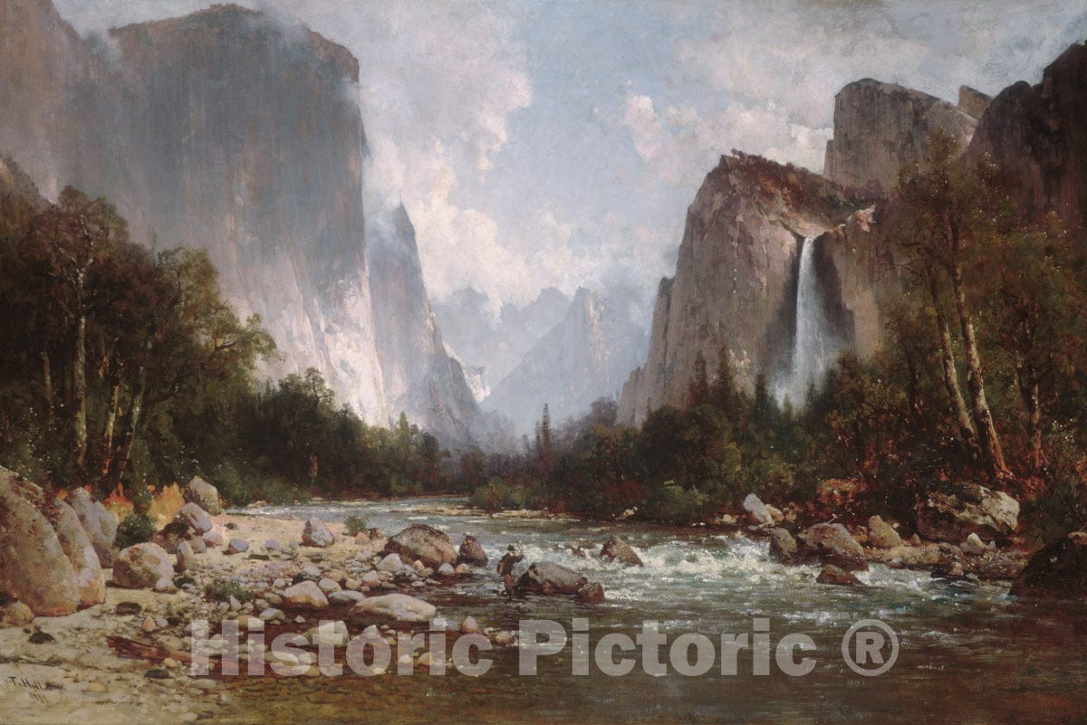 Art Print : Thomas Hill - View of Yosemite Valley : Vintage Wall Art