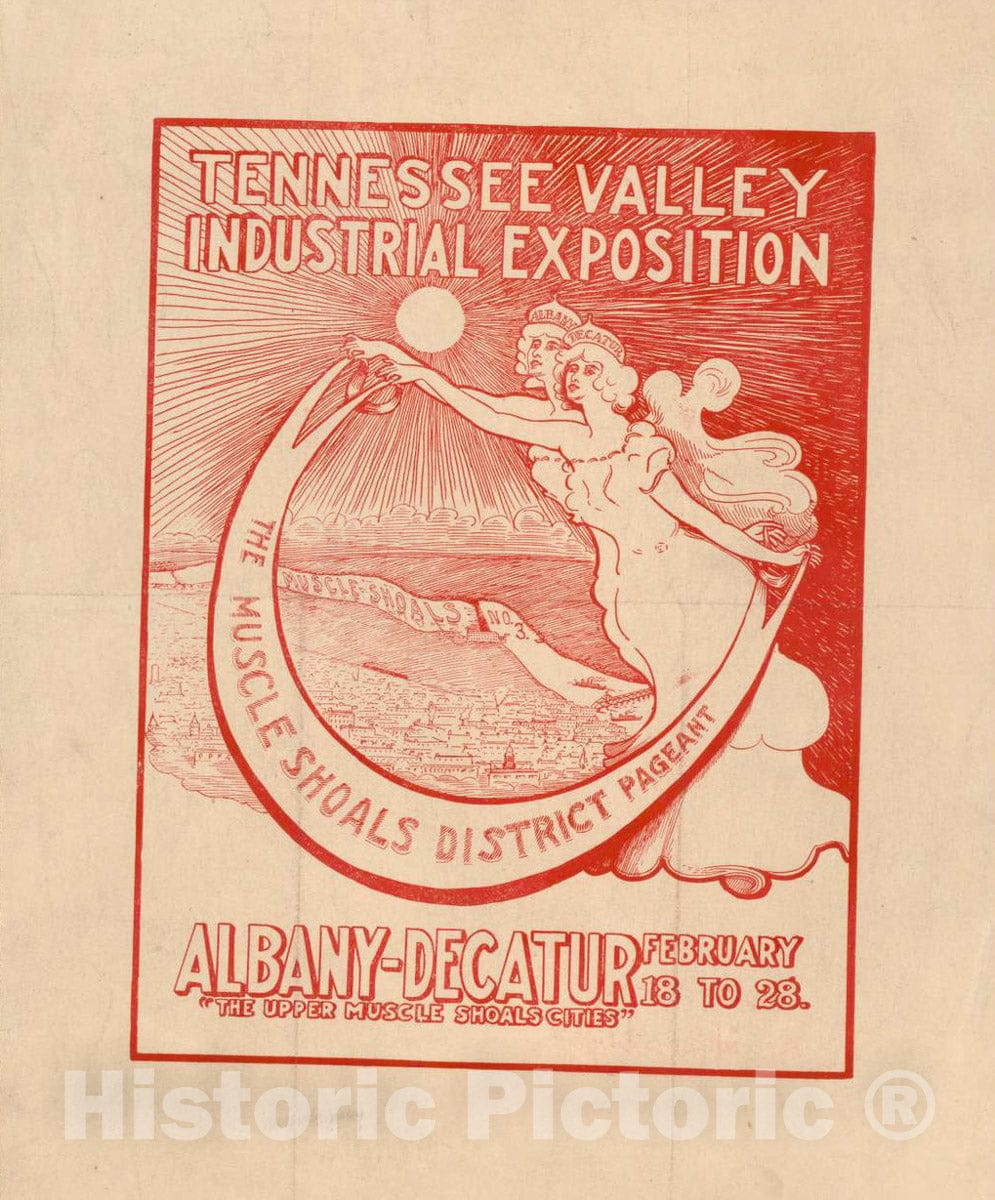 Vintage Poster -  Tennessee Valley Industrial Exposition, February 18 to 28., Historic Wall Art