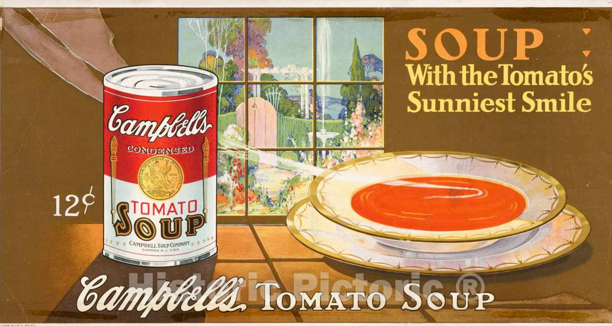 Vintage Poster -  Campbell's Tomato Soup., Historic Wall Art