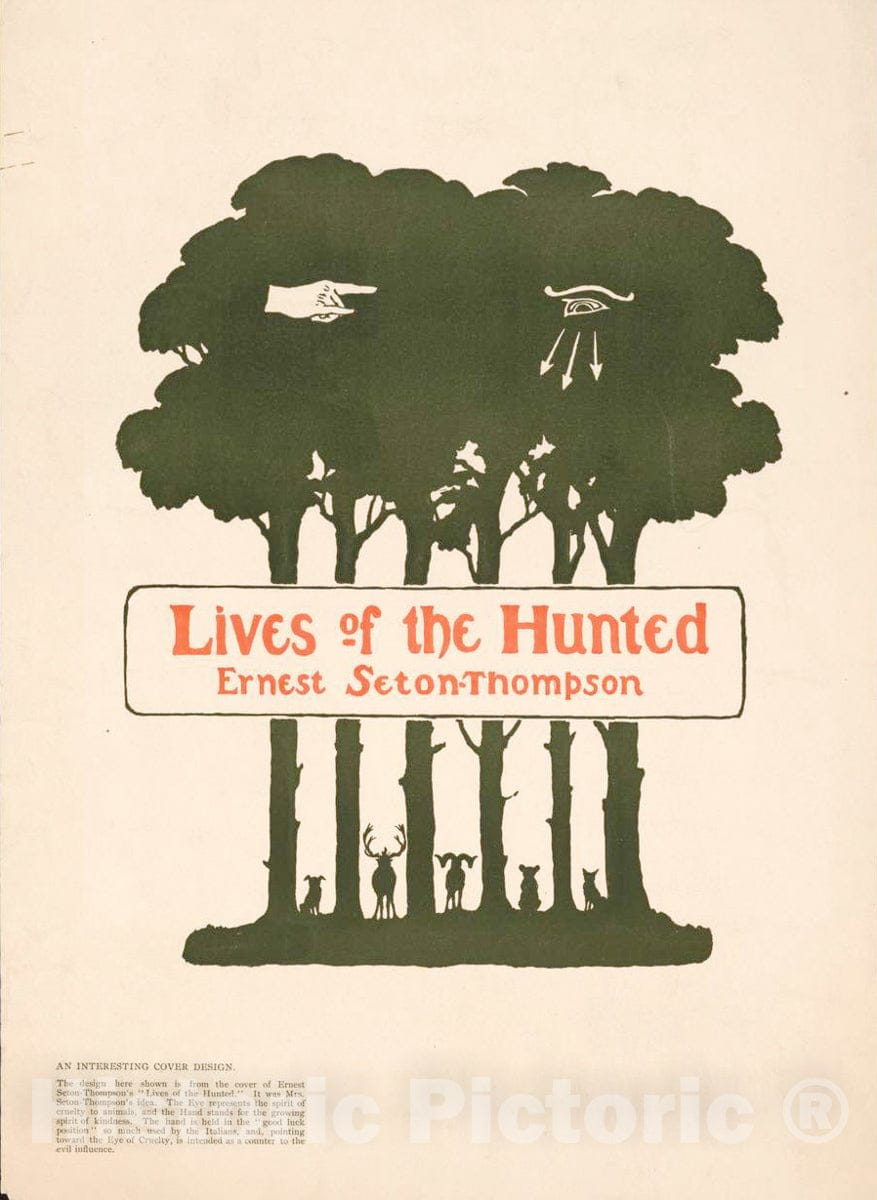 Vintage Poster -  Lives of The Hunted by Ernest Seton - Thompson., Historic Wall Art