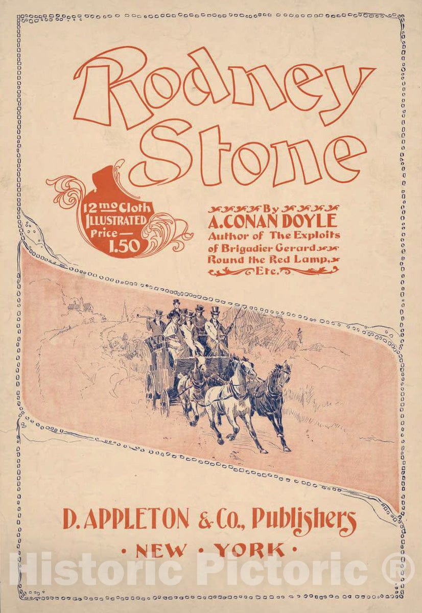 Vintage Poster -  Rodney Stone by A. Conan Doyle., Historic Wall Art